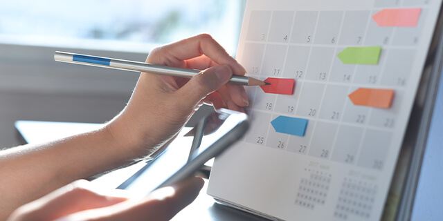 決まったスケジュールでのお電話